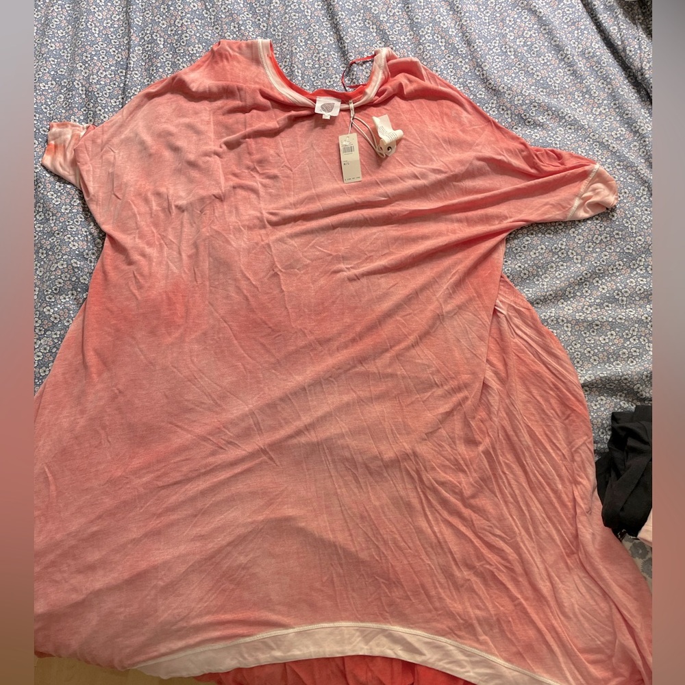 ❤️ Anthropologie Coral High Low Dress